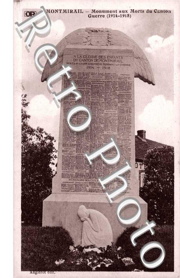 Cadeau Photo Personnalis Original Monument Aux Morts Montmirail