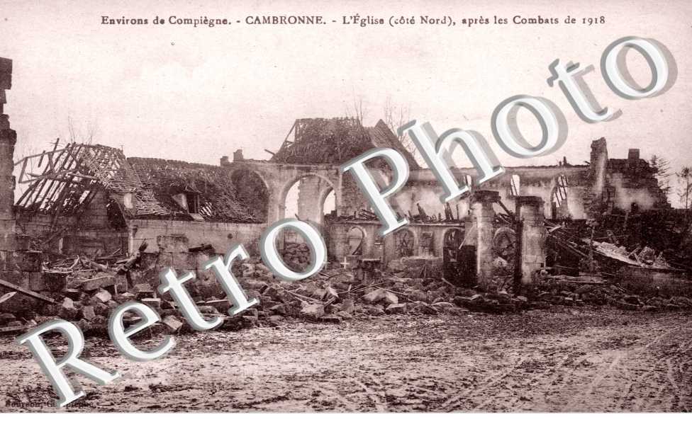 Agrandissement Carte Postale Ancienne L Eglise Cote Nord Apres Les