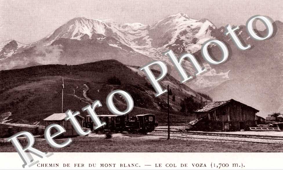 Agrandissement Carte Postale Ancienne Chemin De Fer Du Mont Blanc Le