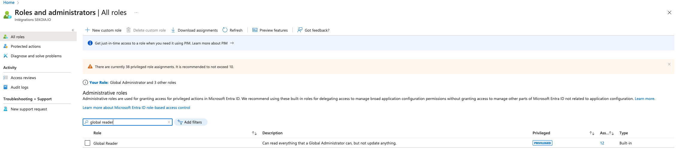 App registrations button