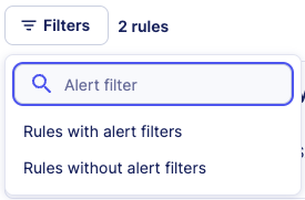 search alert filters