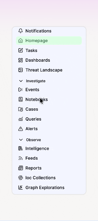 Navigation menu showing a section being moved by drag and drop.