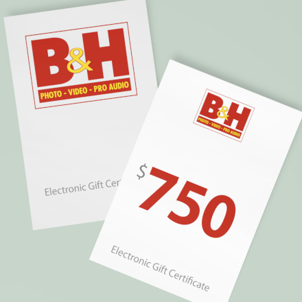 750 USD bhphotovideo.com Gift Card image