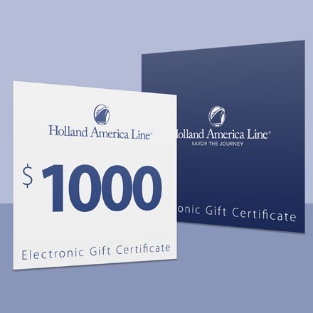 1000 USD Gift Card Holland America Line image