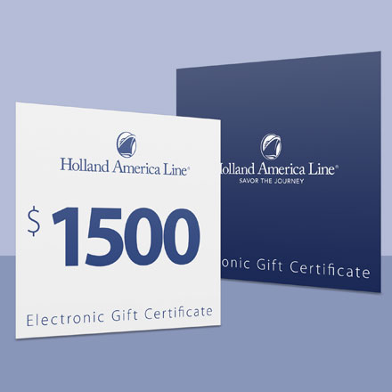1500 USD Gift Card Holland America Line image