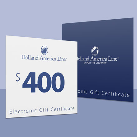 400 USD Gift Card Holland America Line image