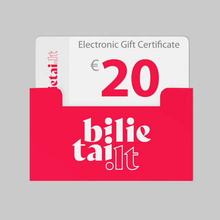 20 EUR bilietai.lt dāvanu karte image