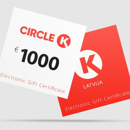 Circle K Latvija 1000 EUR Dāvanu karte image