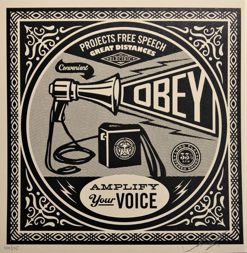 Megaphone Dance Floor Riot By Shepard Fairey Obey 2011