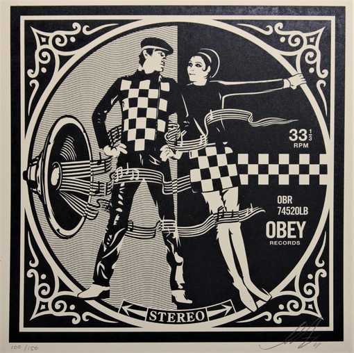New Wave Couple Dance Floor Riot By Shepard Fairey Obey 2011