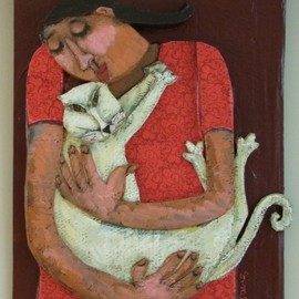 Le Chat De L Artiste By Patricia Simsa 10 Painting Artsper