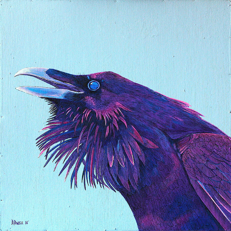 Purple Raven by Darragh Powell, 2016 | Painting | Artsper (59302)