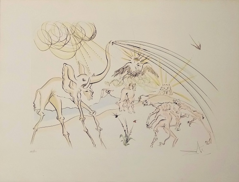 Salvador Dali, Le Bestiaire de la Fontaine - Les animaux malades de la peste