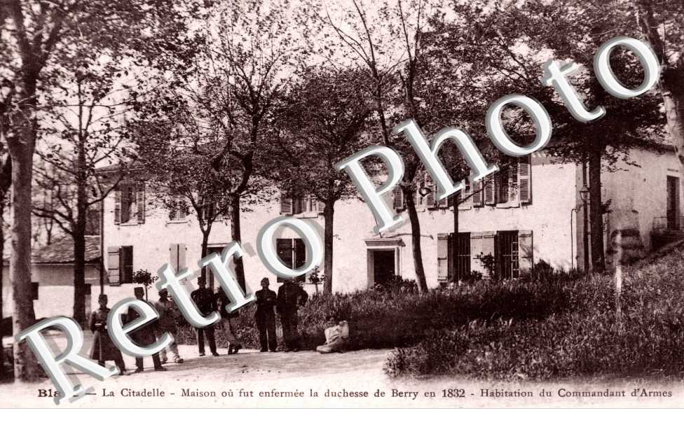 la citadelle, maison ou fut enfermee la duchesse de berry en 1832, habitation du commandant d'armes
