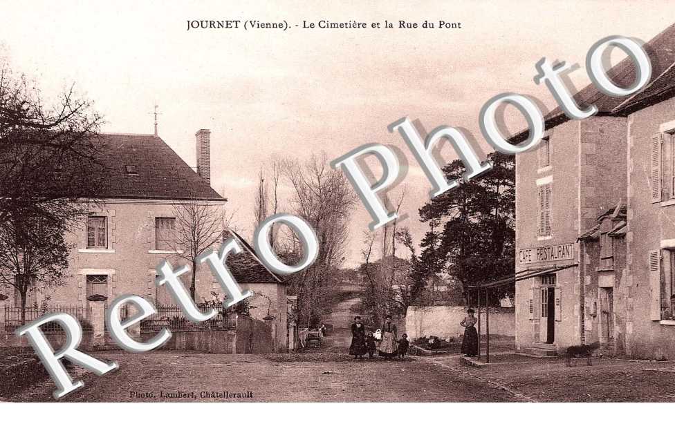 Le cimetiere et la rue du pont