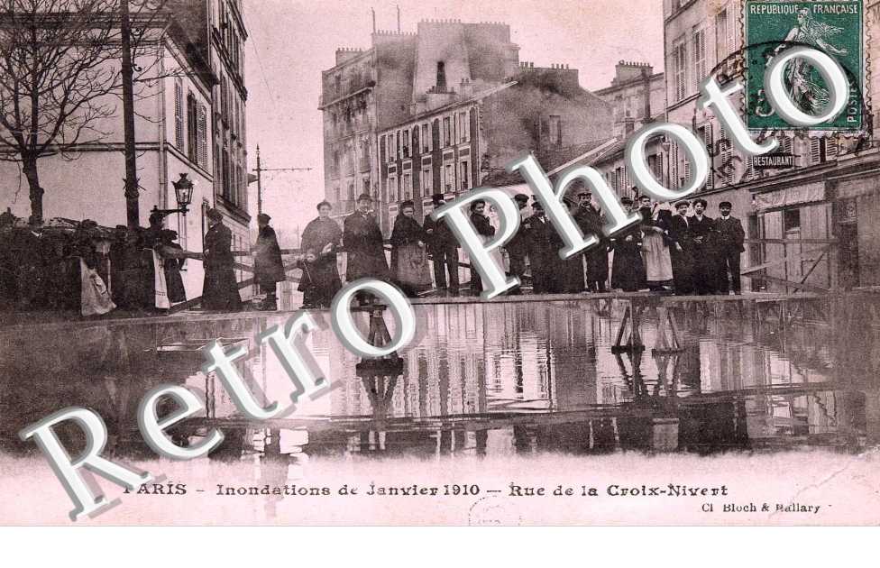 Inondations 1910 - Rue de la Croix Nivert
