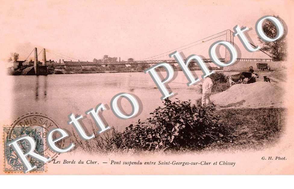 pont suspendu entre Saint Georges-sur-Cher et Chissay