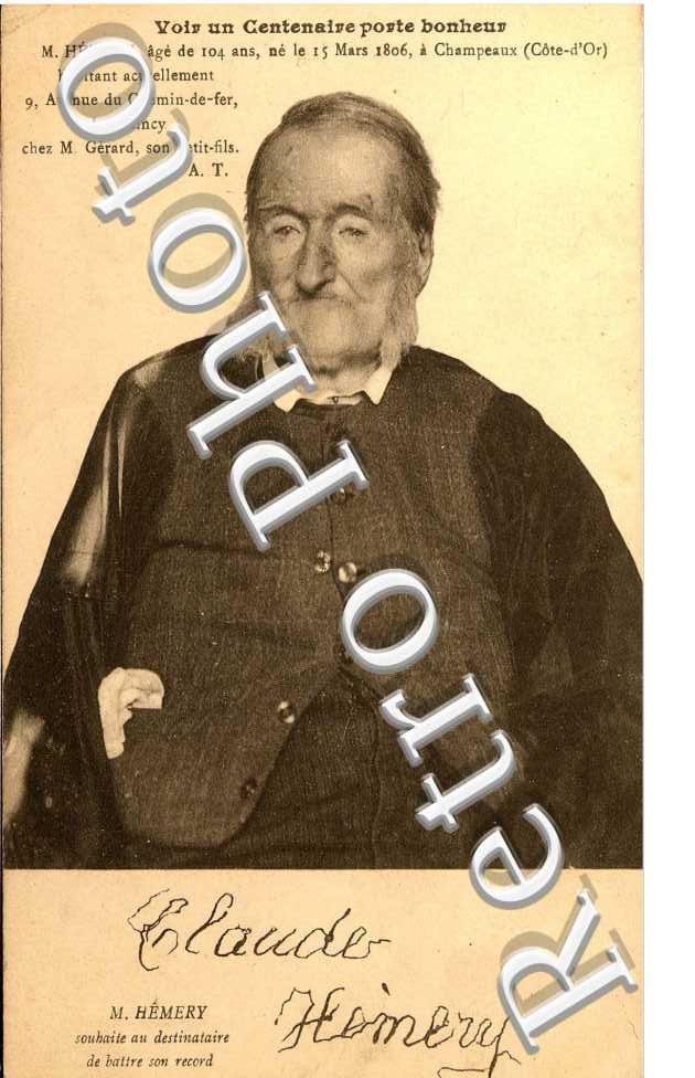 M. Héméry âgé de 104 ne le 15 mars à Champeaux