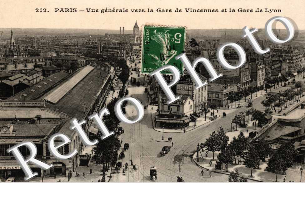 Vue generale vers gare de Vincennes et la gare de Lyon