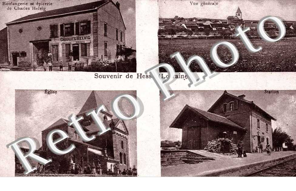 vue generale - eglise - station - boulangerie de Charles Helvig