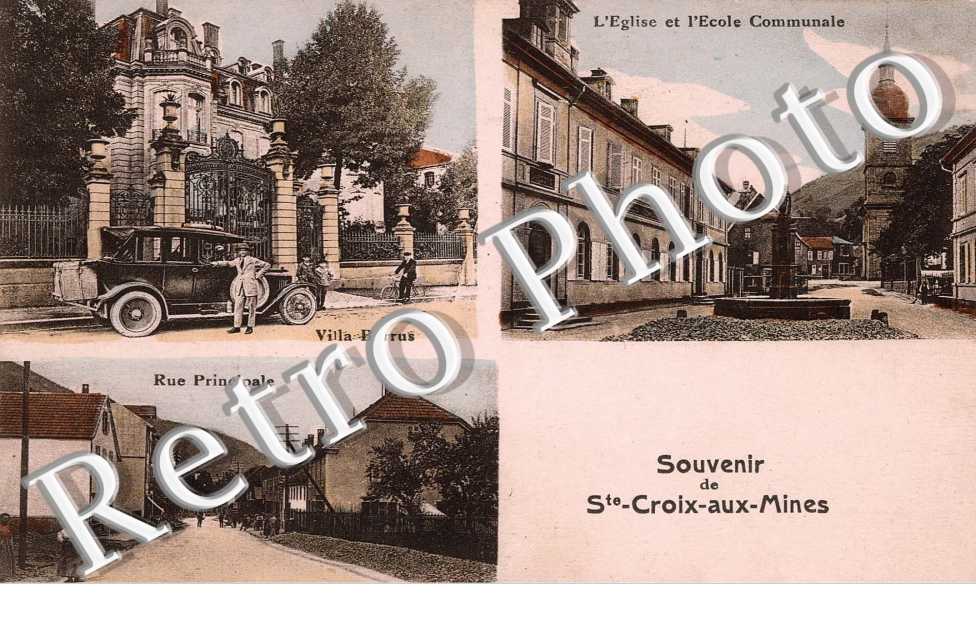l&#039;eglise et l&#039;ecole communale, rue principale, villa Burrus