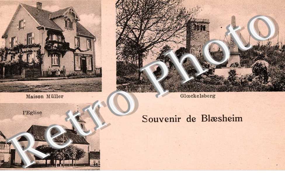 Carte souvenir  - Gloeckelsberg - maison muller - l&#039;eglise