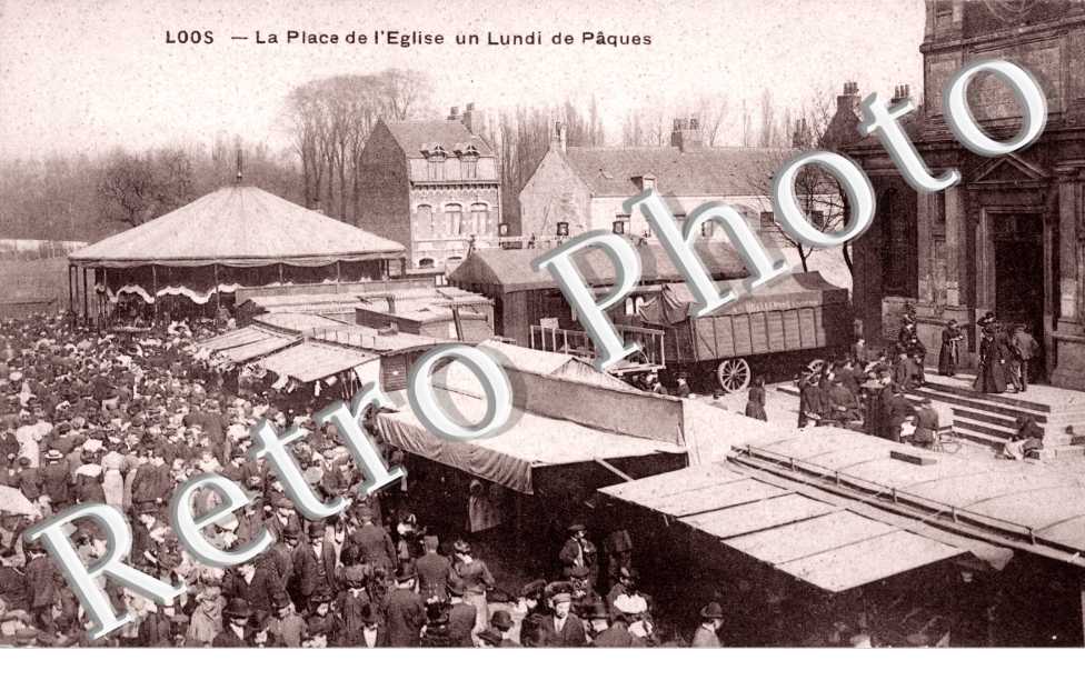 la place de l&#039; Eglise un lundi de Paques