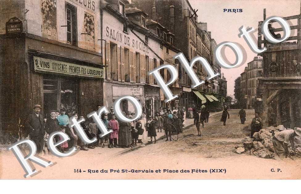 Rue du Pré Saint Gervais et Place des Fêtes