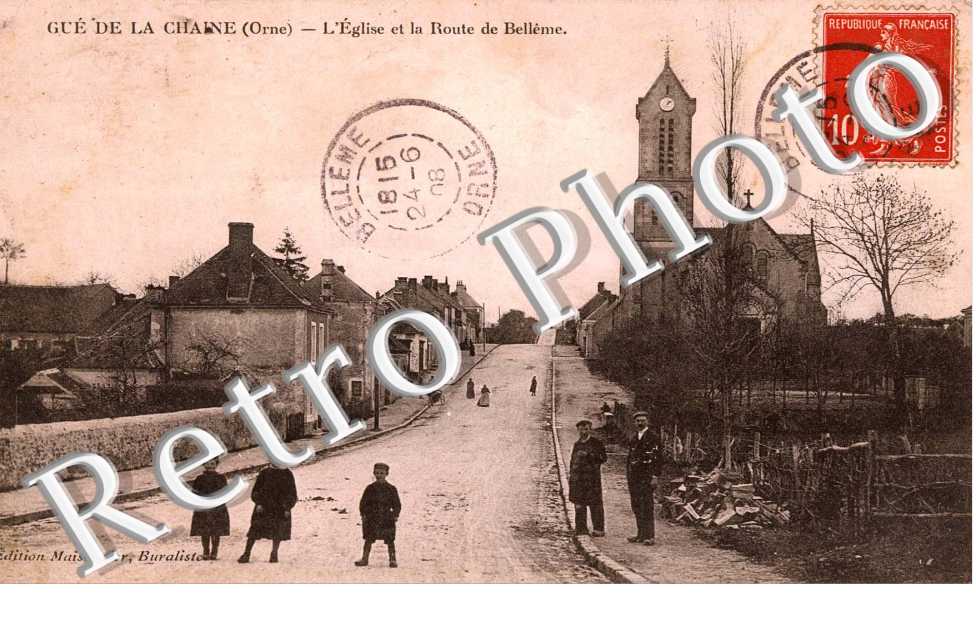 l&#039;eglise et la route de Belleme