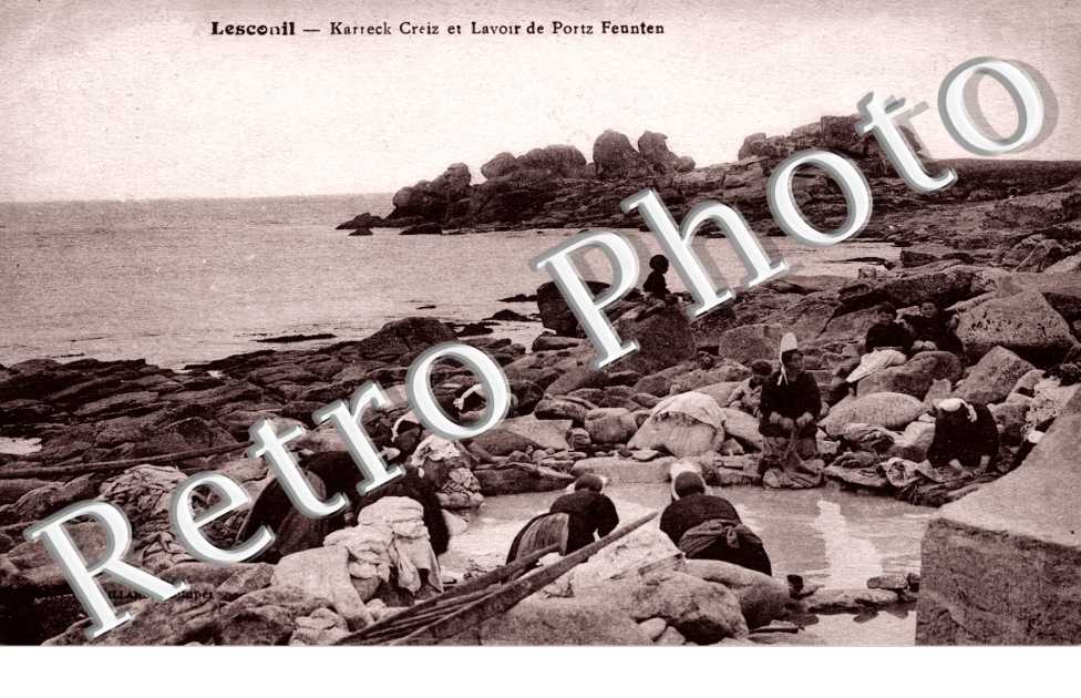 Lesconil, karreck creiz et lavoir de Portz Feunten