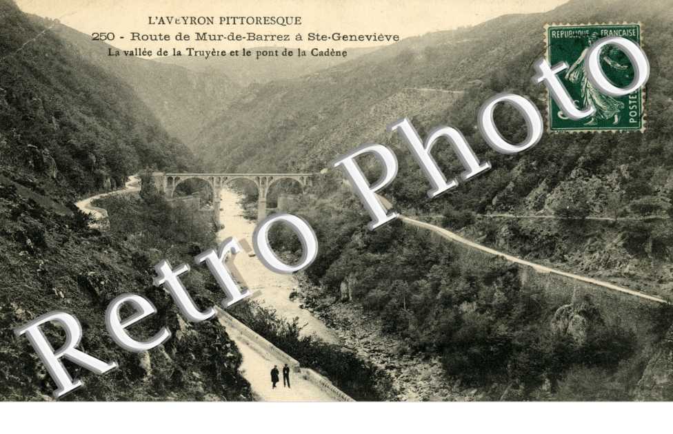 La vallee de la Truyere et le pont de la Cadene