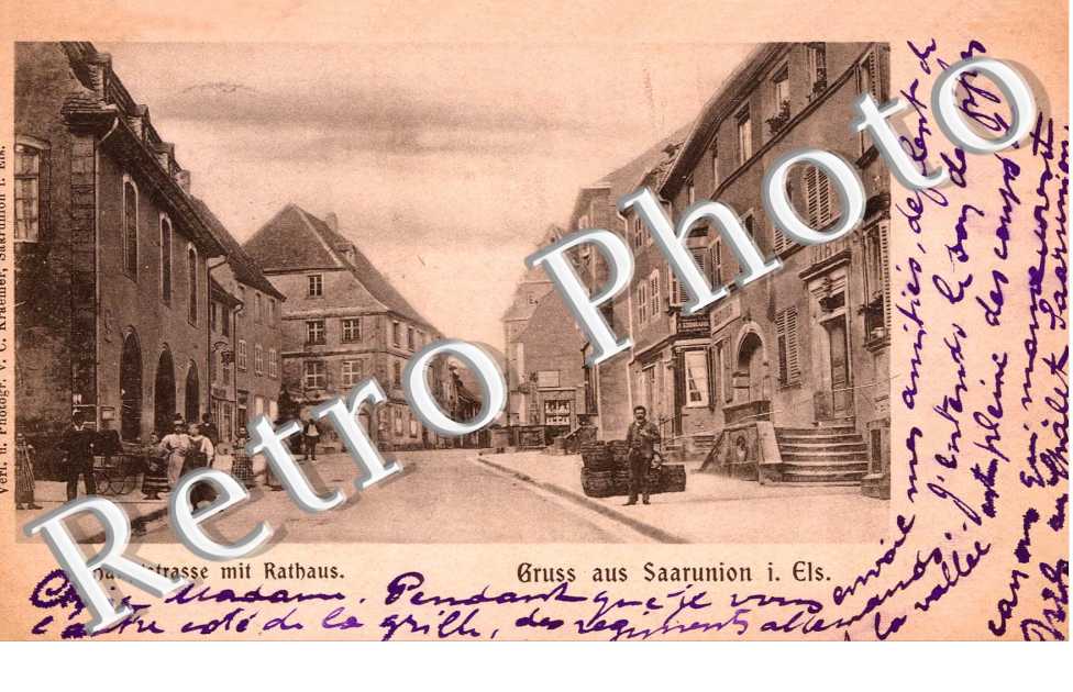 HAUPTSTRASSE MIT RATHAUS (INSCR MANUSCR)
