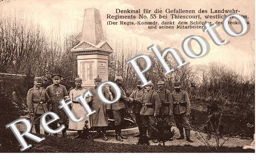 Denkmal fur die gefallenen des Landwehr-Regiments no 53 bei Thiescourt, westlich Noyon
