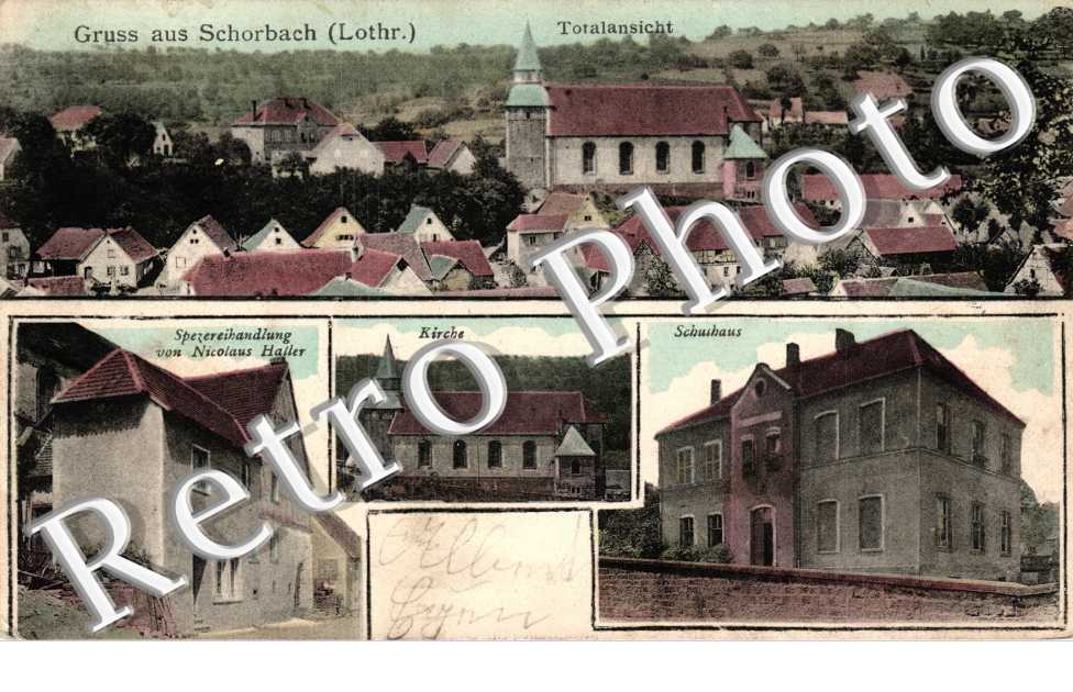 Spezereihandlung von Nicolaus Hatler - Kirche -  Schulhaus - Totalansicht