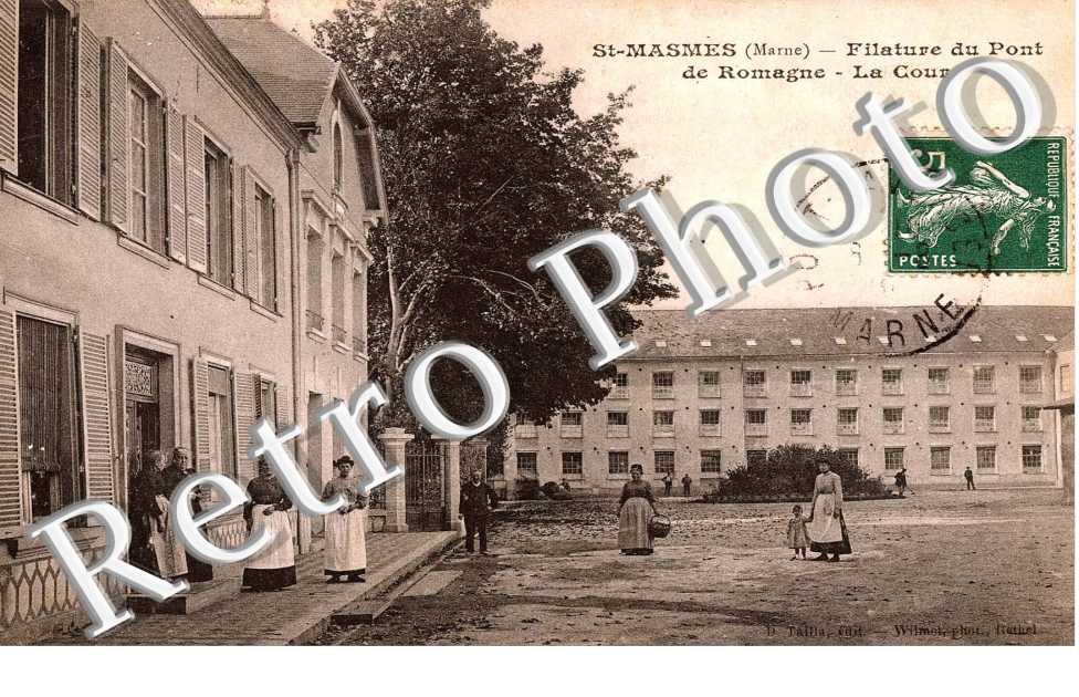 filature du pont de Romagne, la cour