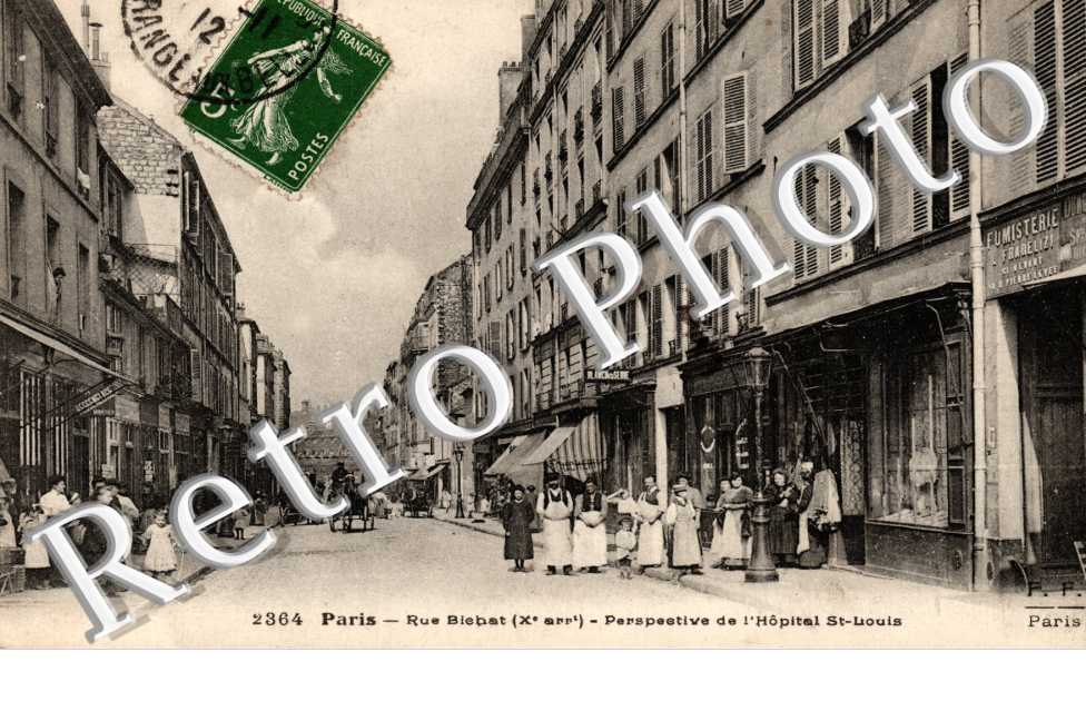 PERSPECTIVE DE L&#039;HOPITAL SAINT LOUIS  Rue Bichat