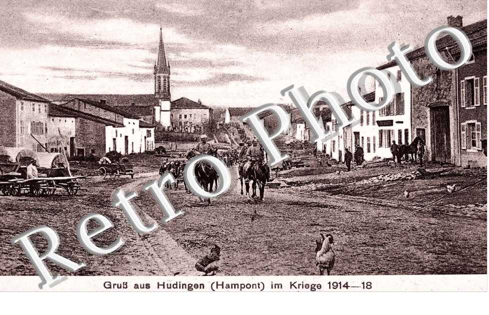 GRUSS AUS HUDINGEN IM KRIEGE 1914-18
