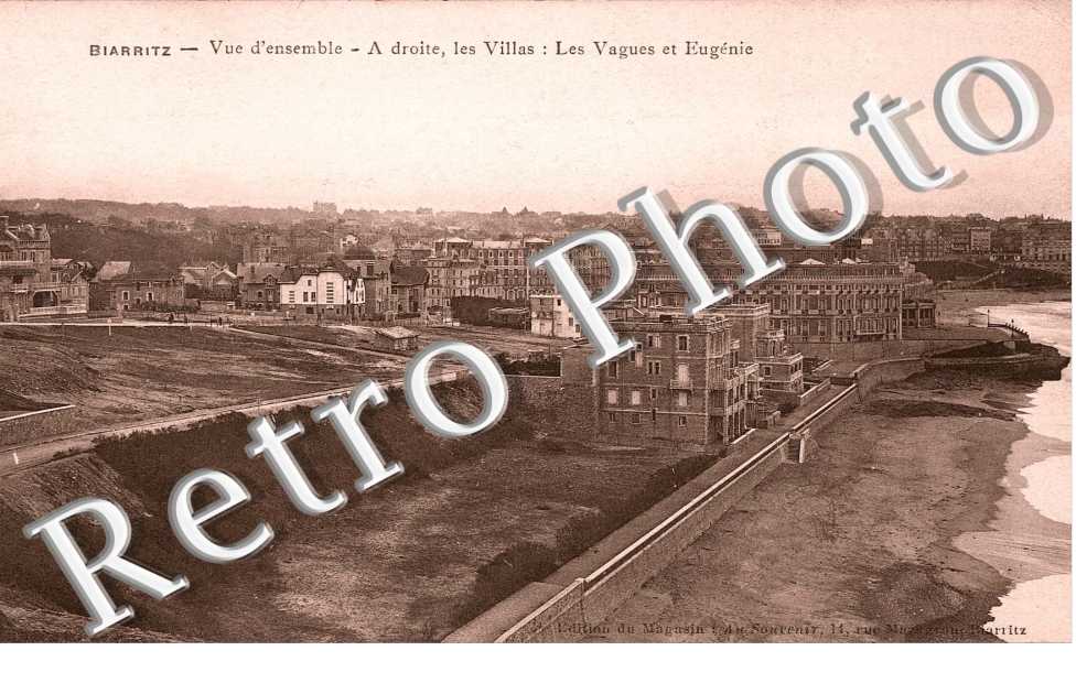 Vue generale et Villas Les Vagues et Eugenie