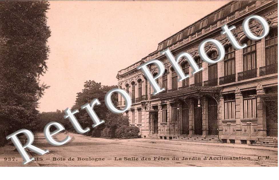BOIS DE BOULOGNE LA SALLE DES FETES JARDIN D'ACCLIMATATION