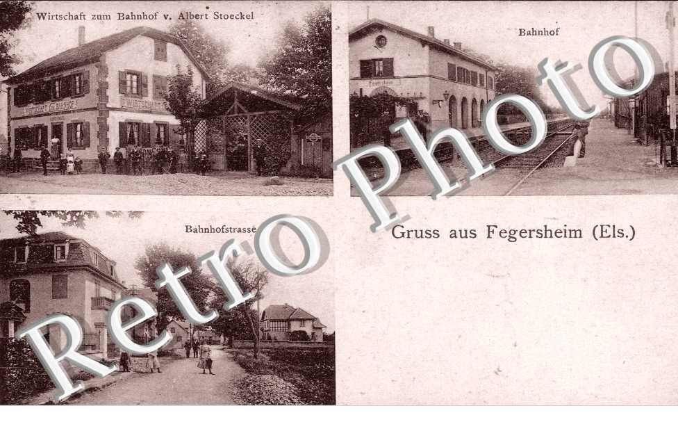 Gruss Aus - Wirtschaft  zum Bahnhof v. Albert Stoeckel - Bahnhofstrasse - Bahnhof
