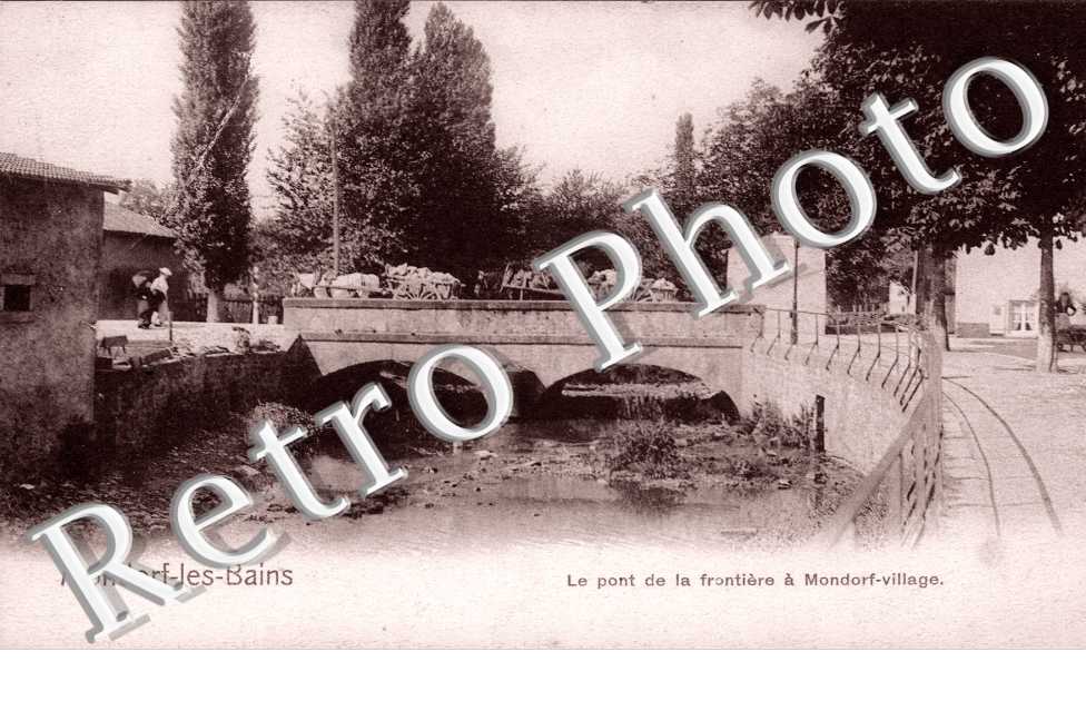 le pont de la frontiere a Mondorf village - Nels serie 3 n° 20
