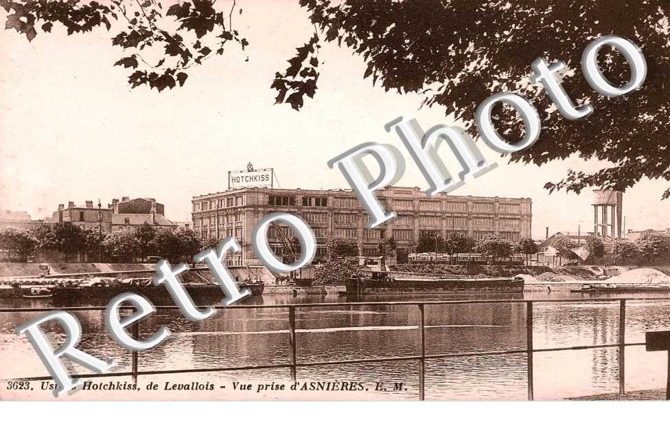 USINES HOTCHKISS de Levallois VUE PRISE D'ASNIERES