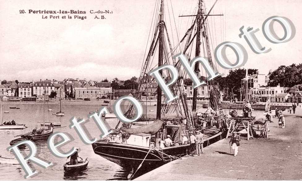Portrieux les bains - le port et la plage