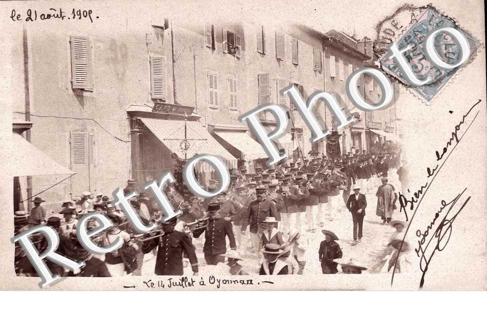 (defile militaire 14 juillet) LE 14 JUILLET A OYONNAX  LE 21 AOUT 1908