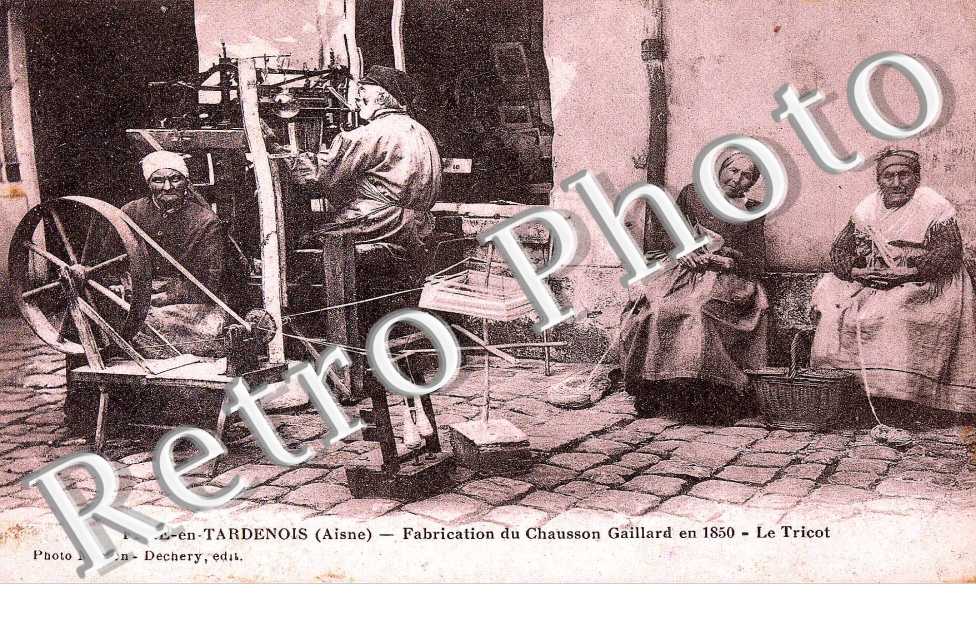 fabrication  du chausson Gaillard  en 1850 Le tricot