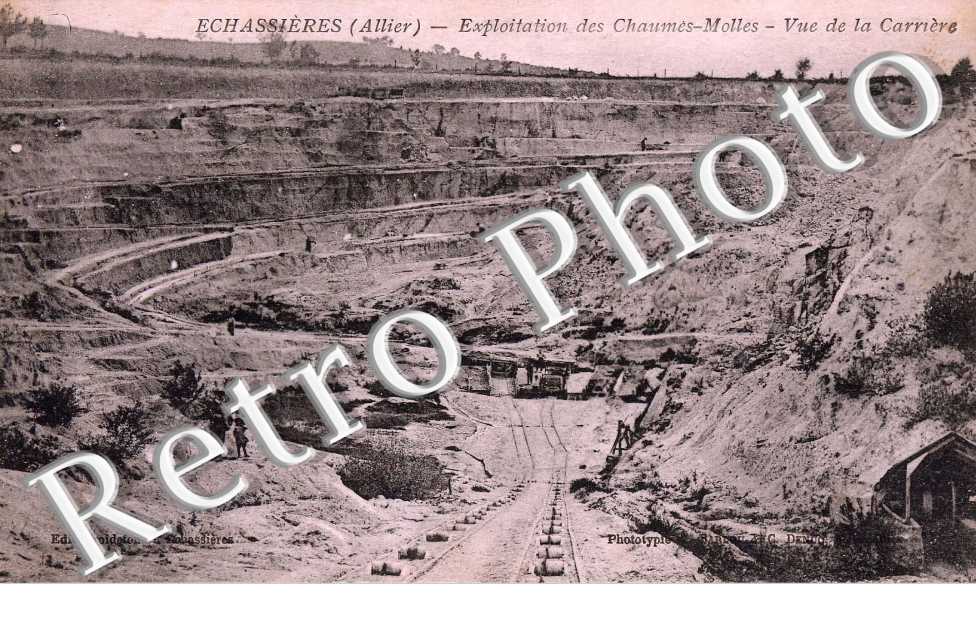 exploitation des Chaumes-Molles, vue de la carriere