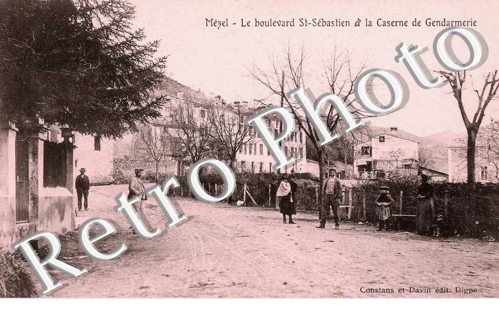 Le boulevard St-Sebastien  et la caserne de Gendarmerie