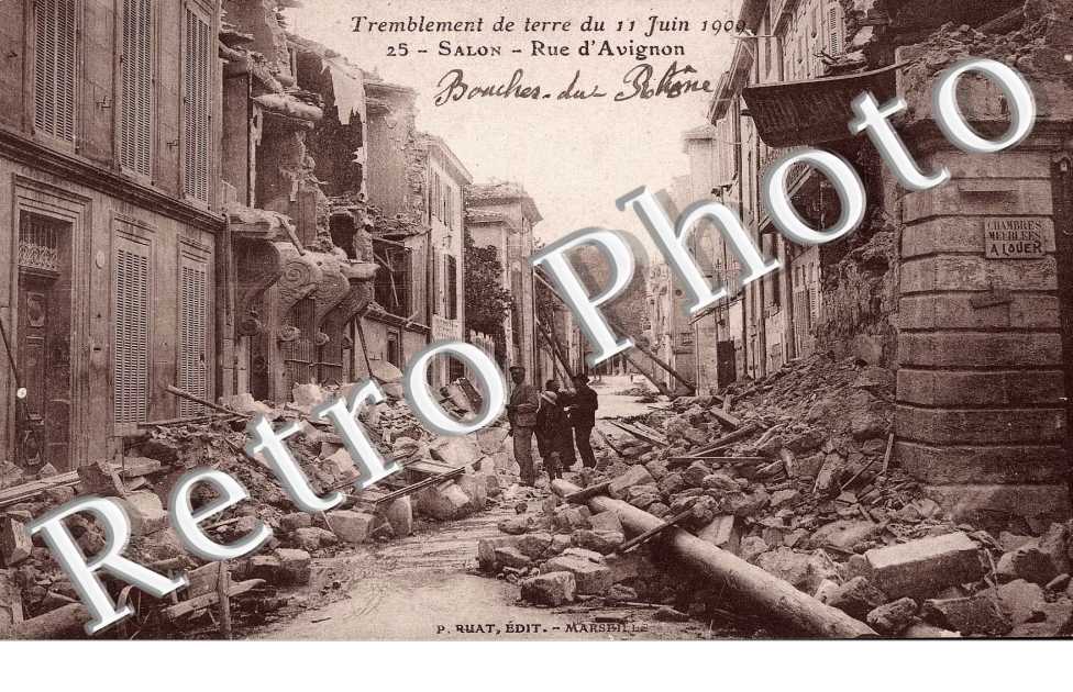 tremblement de terre du 1 juin 1909 - rue d'avignon