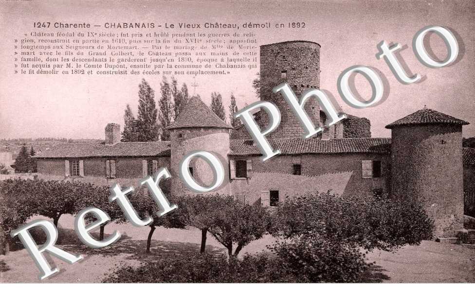 Le vieux chateau demoli en 1892