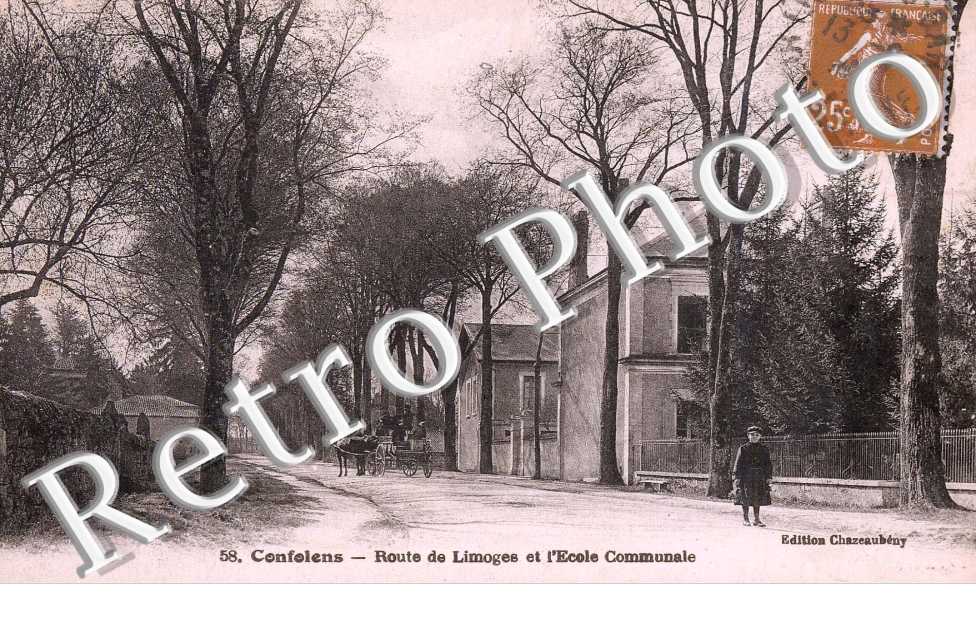 Route de Limoges et ecole communale